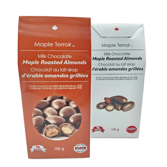 Maple Syrup Milk Chocolate Covered Almonds