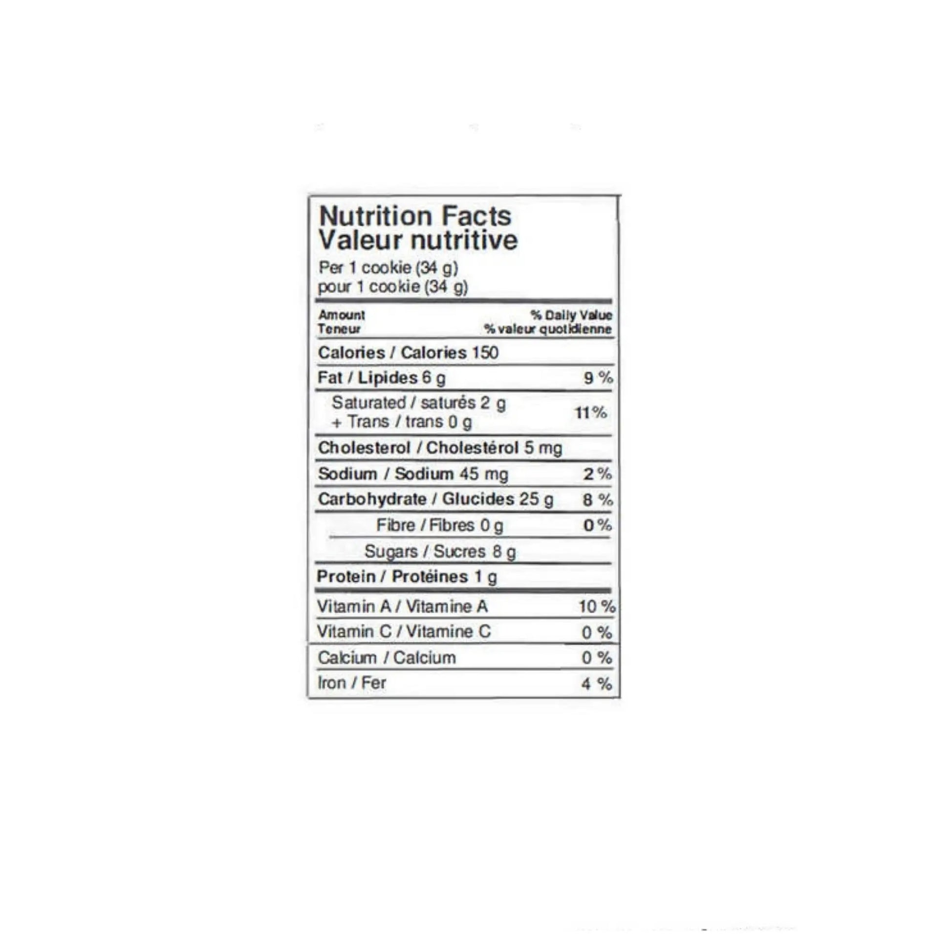 blueberry stroopwafel nutrition facts
