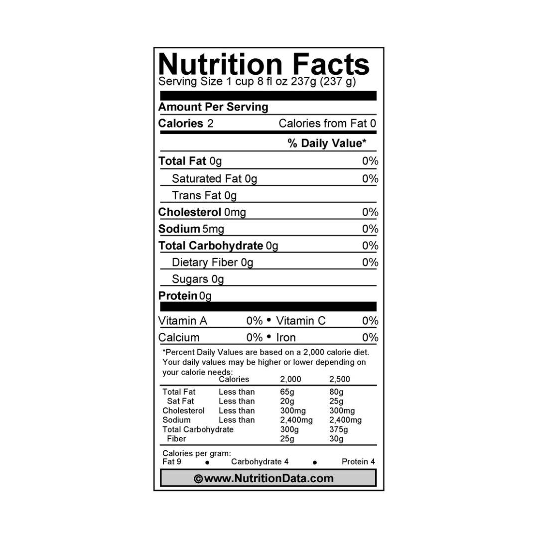 maple coffee nutrition facts