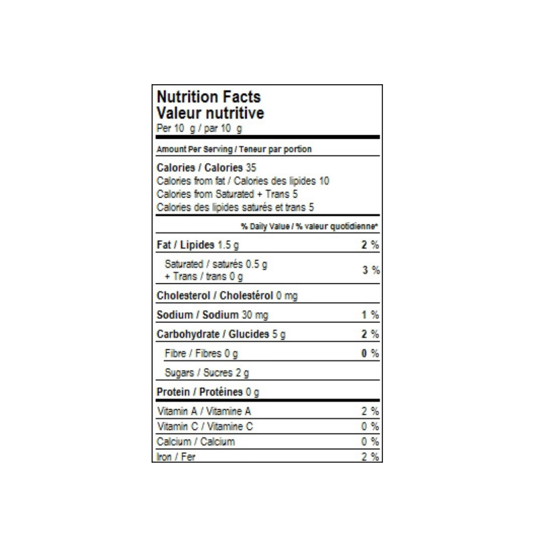 maple sugar shortbread cookie nutrition facts